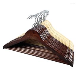 Hangers 10pcs/ Clothing Store El First-class Solid Wood Clothes Rack Household Suit Seamless Storage Drying