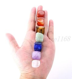 Web celebrity Tik Tok Crystal Chakra Stone diamondpainting 7pcs Set Natural Stones Palm Reiki Healing Crystals Gemstones Yoga ener2365143
