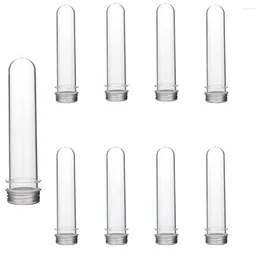 Storage Bottles 5pcs 40ml Excellent Plastic Transparent Test Tubes With Aluminum Cap School Supplies Lab Equipments