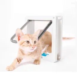 Cat Carriers Pet Supplies House Flap Door With 4 Way Lock Security For Dog Kitten Small Gate Kit