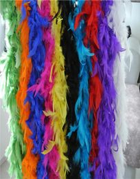 10pcs 200cmpcs white black orange red pink blue green purple yellow Feather Boas 80gram Chandelle Feather Boas Marabou Feather Bo1476556