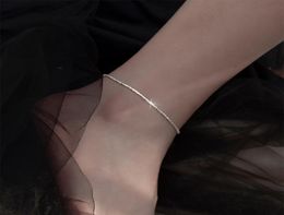 Speed Max S925 Sterling Silver All Star Anklet women ins design small crowd feeling Korean sexy barefoot chain foot accessories2368247