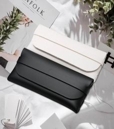 Fashion Women Sunglasses Case Portable PU Leather Eyewear Bag PVC Hand Made Sun Glasses Box White And Black1519764