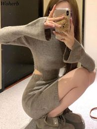 Casual Dresses Elegant Knitted Women Clothing Hollow Out Slim Waist Robe Femme Fashion Sexy Bodycon Mini Dress 2024 Vestidos De Mujer