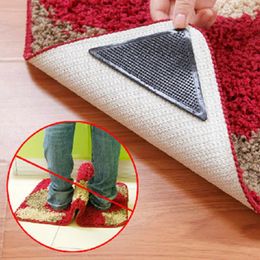 Bath Mats Y140 Rug Carpet 4 Pcs/set Mat Grippers Non Slip Anti-skid Reusable Washable Grip For Home Living Room Accessory