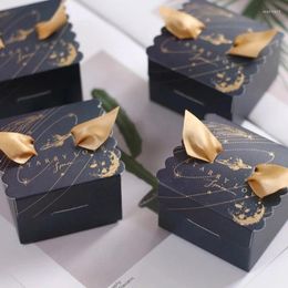 Gift Wrap 50pcs Wedding Favours Packaging Chocolate Paper Leaves Flower Box Baby Shower Birthday Party Candy