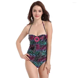 Women's Swimwear One-Body Swimsuit High Quality European And American Beach Wear Extra Size Thin Spring Triangle