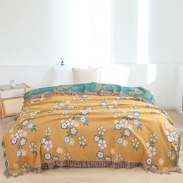 Blankets Gauze Blanket For Sofa Comfortable Spring Outdoor Picnic Portable Cotton Throw Summer Air Conditioning Bedsheet