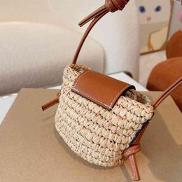 Fashion 2201326 Female Purses Women Handbag Leather Summer Pack Bagss Fanny Designer Crossbody Woven Mini Shoulder Jfqvj