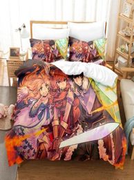Bedding Sets Anime The Rising Of Shield Hero Set Luxury Duvet Cover Kids Bedclothes 2pcs 140x200 Decor Home Textiles5846326