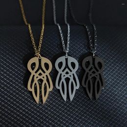Pendant Necklaces Ghost Necklace For Men Woman Kid Child Funny Supernatural Soul O Chain Stainless Steel Jewellery Rock Punk