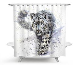 Shower Curtains Cheetah Leopard Lion Curtain Polyester Printing Waterproof Bathroom Jungle Animals Lions Printed Bath Door Decor8252836