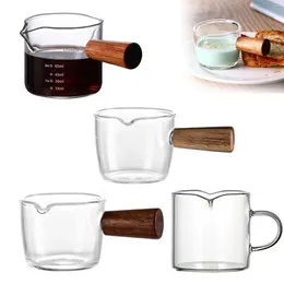 Cups Saucers Espresso Measuring Glass Cup Lightweight Material Anti-Corrosion Clear Jug Suitable For Coffee Milk Cook Bakery
