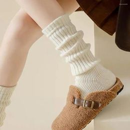 Women Socks Loose Leg Covers Japanese Style Mid-calf Striped Women's With High Elasticity Anti-slip Features Soft Breathable