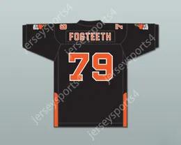 CUSTOM ANY Name Number Mens Youth/Kids Orc Fogteeth 79 Black Football Jersey with Patches Top Stitched S-6XL