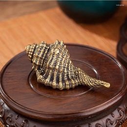 Decorative Figurines Big Solid Brass Sea Animal Whelk Miniature Ornament Cute Ocean Lives Sculpture Home Decoration Vintage Crafts