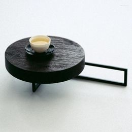 Tea Trays Japanese Style Iron Ebony Dry Bubble Tray Small Creative Space Pot Bearing Table Set