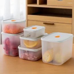 Storage Bottles Kitchen Food Containers Set Household Refrigerator Organizer Container PET Stackable Vegetable Box Lid