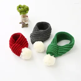Dog Apparel Warm Pet Scarf For Dogs Bow Tie Handmake Woollen Cat Scarves Winter Year Decoration Accessories Chihuahua