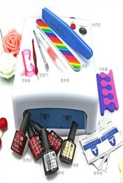 WholeNEW Lulaa 10 in 36W UV lamp 7 of Resurrection nail tools and portable package five 10 ml soaked UV glue gel nail polish 5118686