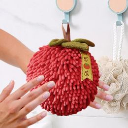 Towel Chenille Hand Kitchen Bathroom Ball Dry Soft Hanging Hands Towels Balls Persimmon Shaped Napkin