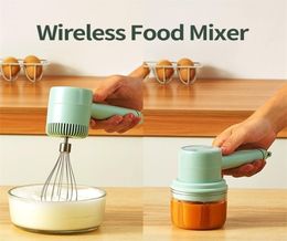 Wireless Portable Electric Food Mixer Hand Blender 3 Speeds High Power Dough Blender Egg Beater Hand Mixer 2207073494537