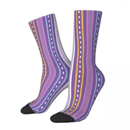 Men's Socks Design With Vertical Lines Stripe Male Mens Women Winter Stockings Harajuku