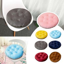 Pillow Colour Matching Round Crystal Velvet Contrast Thick Pad For Student Stool Office Chair Car Seat