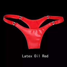 Women Erotic PVC Glossy Shorts For Sex Porn Low Waist Leather Underpants Latex Mini Hot Pants Sexy Bottom Underwear Catsuit Costumes