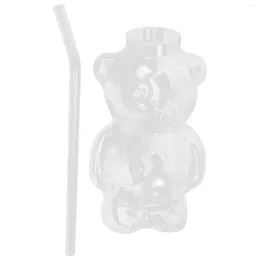 Wine Glasses Bear Glass Cartoon Water Cup Clear Coffee Cups Drinking Shape Beverage