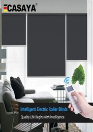 Casaya Customized motorized blinds Daylight and blackout Electric blinds Rechargeable tubular motor smart blinds for homeOffice T8085010