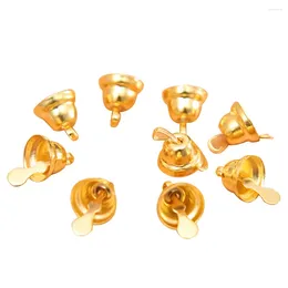 Party Supplies 20Pcs/set Jingle Bells Gold 11mm Small Iron Loose Beads Metal Christmas Tree Hanging Decorations Festival