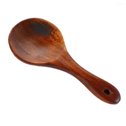 Spoons Teak Wood Rice Spoon Wooden Kitchen Ladle Tablespoon Big Serving Electric Cooker Scoop Tool Tableware