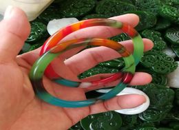 5660mm Chinese natural colorful jade bracelet delivery B702579866