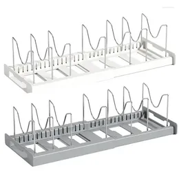 Kitchen Storage Pot Rack Organiser For Cabinet Expandable Heavy Duty Stainless Steel Holder Accessories