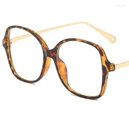 Sunglasses Fashion Anti-Blue Light Glasses Unisex Optical Eyeglasses Retro Oval Spectacles Simplicity Oversize FrameAlloy Temples Eyewear