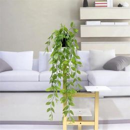 Decorative Flowers Environmentally Plants Natural Greenery 3pcs Eucalyptus Vine Hanging For Home Decor No Maintenance Green Potted