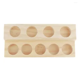 Storage Bottles Premium Wooden Essential Oil Case - 2 Layers 9 Compartments