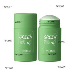 Green Tea Cleaning Eggplant Purifying Clay Stick Solid Mask Oil Control Anti-Acne Mud Cream Beauty Original edition