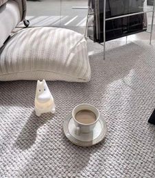 Carpets Navy Blue Sea Modern Design Abstract Style Polypropylene Wilton Machine Made Rugs Living Room Carpet