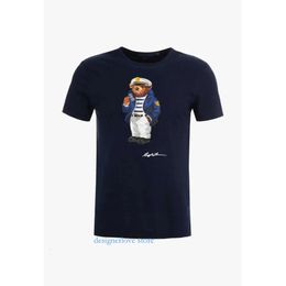 Luxury Men T Shirt US SIZE Cotton White Tshirt Designer Shirts Martini Bear Hockey Skiing Captain USA Pattern for Women Trendy