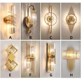 Wall Lamps Modern Dining Table Luxury Crystal Fixtures Minimalist Bedroom Bedside Led Lights Loft Sconce For Room Home-appliance
