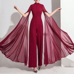 2019 Uzun kollu yeni kadınlar tulumları gece elbise yüksek boyun zarif balo parti zuhair murad elbise vestidos festa 244i