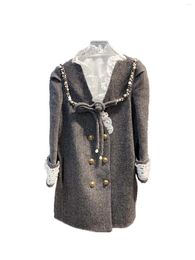 Casual Dresses Plate Button Wool Coat Fashion Exquisite Senior Comfortable Versatile 2024 Fall And Winter 1024