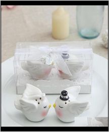 Party Favour Home Garden Drop Delivery 2021 Bridal Shower Favours Happily Ever After Love Birds Angel Salt And Pepper4399991