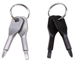 robertson screwdriver Tools Screwdrivers Keychain Outdoor Pocket 2 Colours Mini Screwdriver Set Ring With Slotted Phillips Hand Key9120493