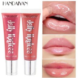 Drop HANDAIYAN Jelly Lip Gloss Moisturizing Shiny glitter liquid lipstick clear lipgloss beauty Cosmetics lip tint Make Up5465824