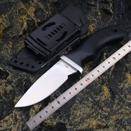 1Pcs New High End Survival Straight Knife DC53 Satin Drop Point Blade Full Tang G10 Handle Outdoor Fixed Blade Hunting Knives With Kydex