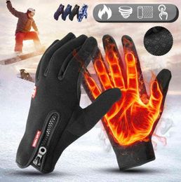 Winter Gloves Mens Touch Screen Waterproof Windproof Skiing Cold Gloves Women039s Warm Fashion Ourdoor Sports Riding Zipper Glo T21398509