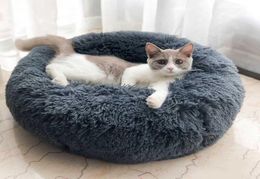 Pet Dog Bed Sofa Bed Comfortable Donut Cuddler Round Dog Kennel Ultra Soft Washable Dog and Cat Cushion Bed Winter Warm Sofa2464159